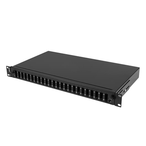 LANBERG 24XSC DUPLEX / 24XLC QUAD RACK 19" 1U FIBER OPTIC DISTRIBUTION FRAME BLACK + ACCESSORIES Sort