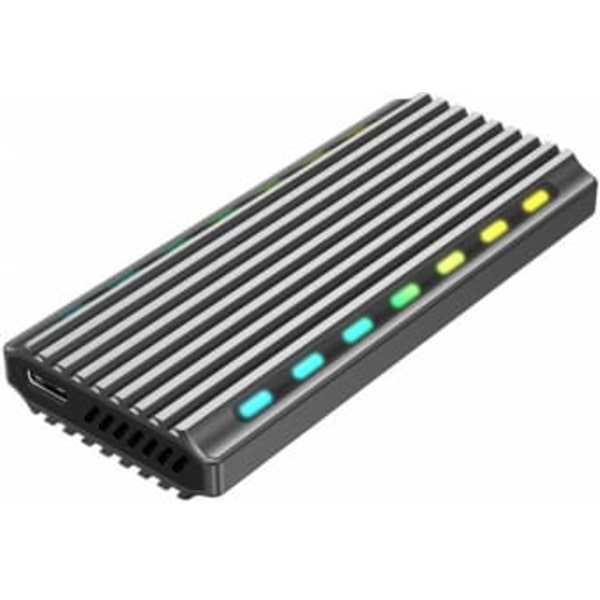Gembird EE2280-U3C-03 USB 3.1 enclosure for M.2 NVMe drives, RGB, aluminum Sort