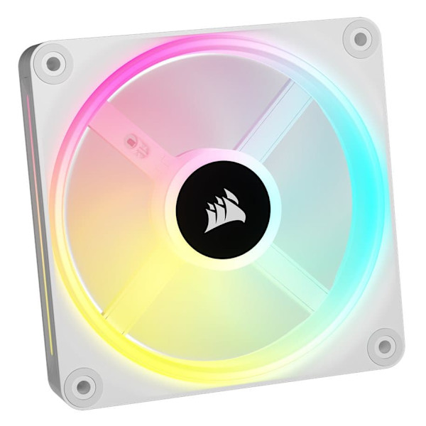 CORSAIR QX RGB Series, iCUE LINK QX120 RGB WHITE, 120mm Magnetic Dome RGB Fan, Expansion Kit