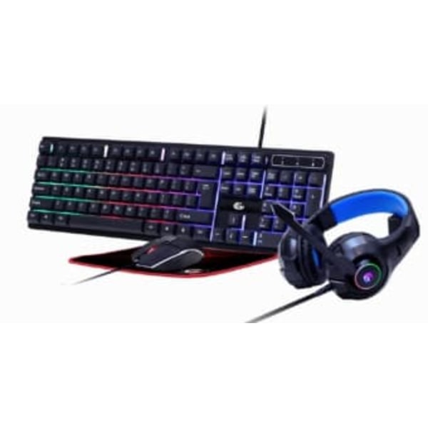 Gembird 4-in-1 Backlight Gaming Kit Ghost Svart