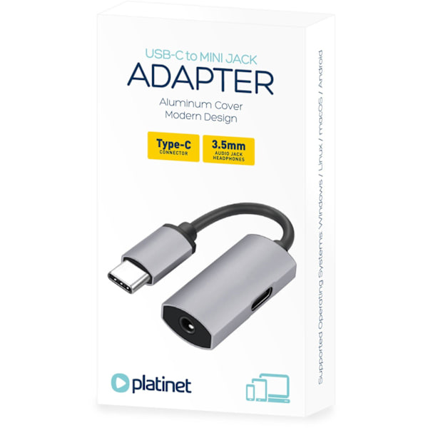 Platinet adapter USB-C - 3.5 mm (44811)