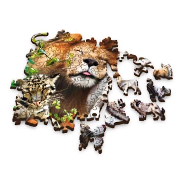 TREFL wooden puzzle Wild cats in the jungle 500+1 pcs