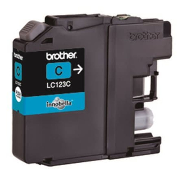 BROTHER inkoustová náplň LC-123C/ Azurová/ 600 stran