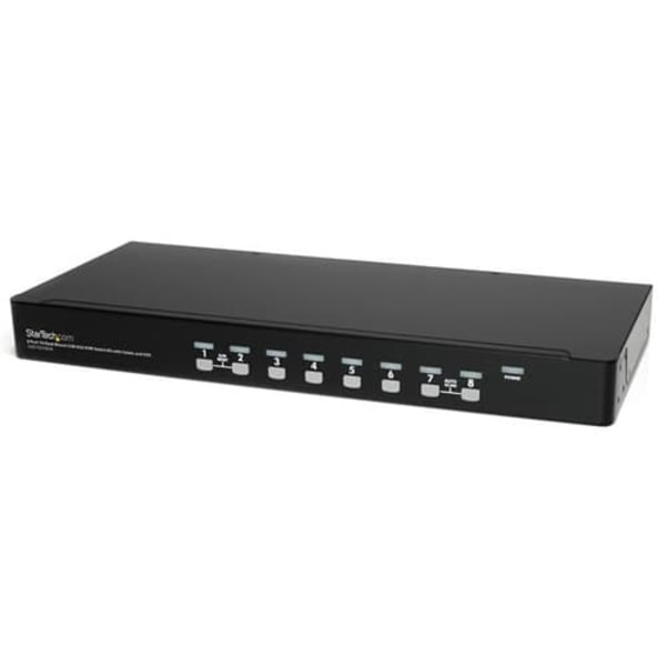 8 PORT 1U USB KVM SWITCH KIT/IN Svart