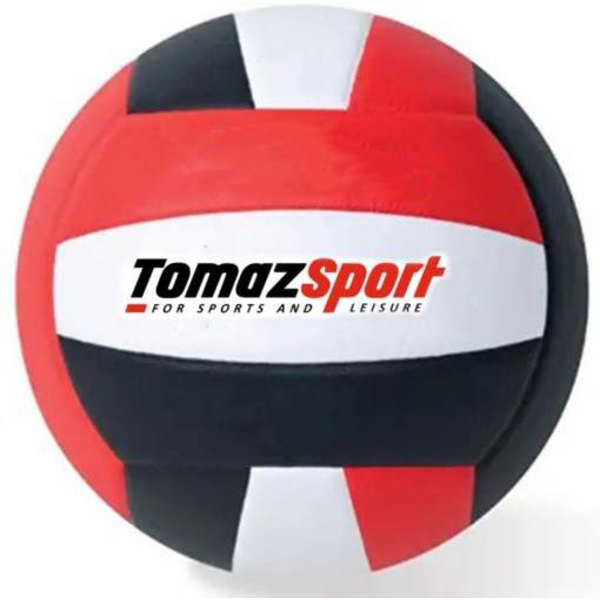 Tinklinio Kamuolys Tomaz Sport, Black and Red 18 panelių