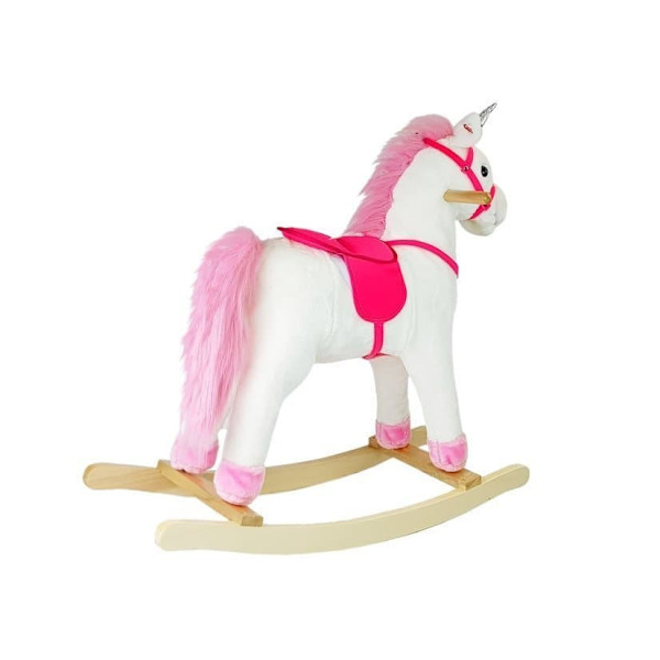 Running Horse Unicorn White Sounds Moves Snout Tail 74 cm
