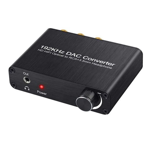 RoGer DAC 192kHz 24bit S/PDIF to RCA Converter with headphone jack 3,5mm / Optical / Coaxial