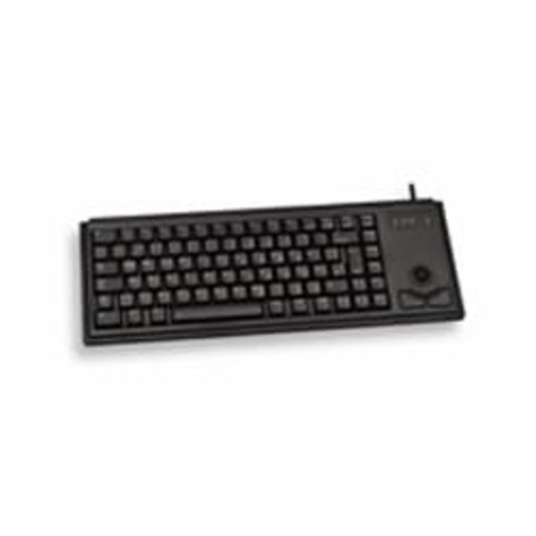 KEYBOARD USB GER MX-GOLD/SLIMLINE BLACK W/ TRACKBALL