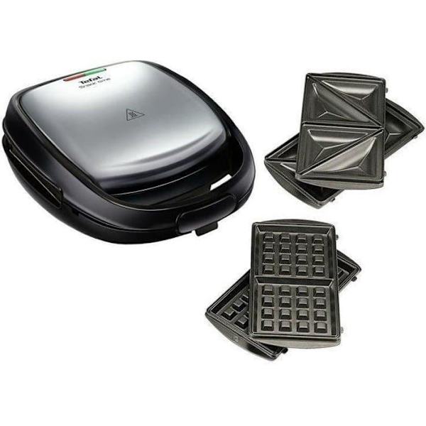 TEFAL | Sandwich Maker | SW341D12 Snack Time | 700 W | Number of plates 2 | Stainless Steel/Black
