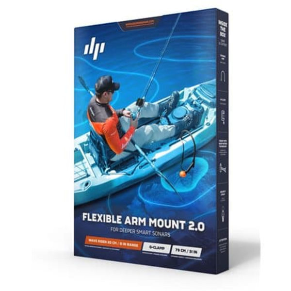 Deeper | Deeper Flexible Arm Mount 2.0 | Sonar mount | Black Sort