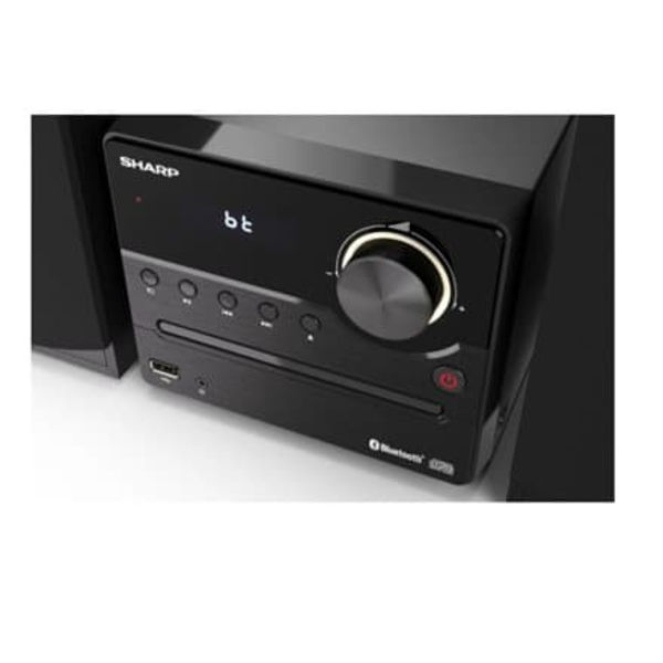 Sharp XL-B512(BK) Hi-Fi Micro System, CD/FM/USB/Bluetooth v5.0, 45W, Black Sharp | Hi-Fi Micro System | XL-B512(BK) | USB port | AUX in | Bluetooth |