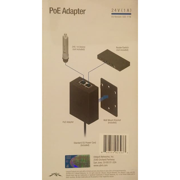 Ubiquiti Networks POE-24-24W PoE adapter Fast Ethernet 24 V