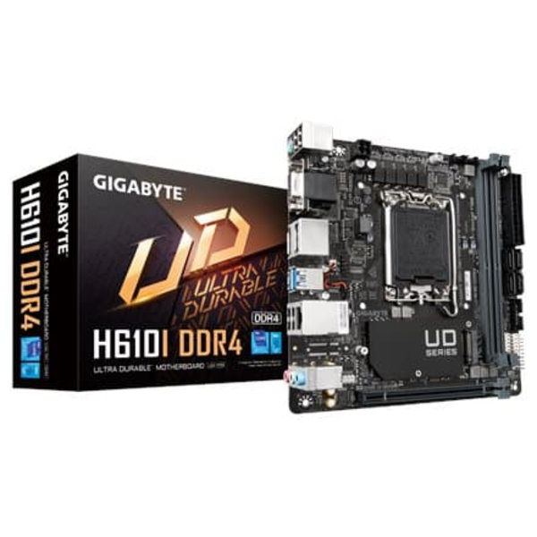 Gigabyte | H610I DDR4 1.0 M/B | Processor family Intel | Processor socket  LGA1700 | DDR4 DIMM | Memory slots 2 | Supported hard disk drive interfaces
