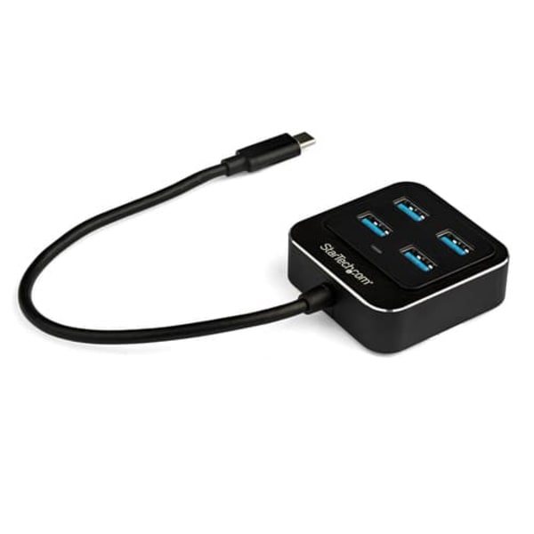 StarTech.com 4-Port USB C Hub, USB-C to 4x USB-A Ports, SuperSpeed 10Gbps USB 3.1/USB 3.2 Gen 2 Type-C Hub, USB Bus Powered, Portable/Compact USB-C to