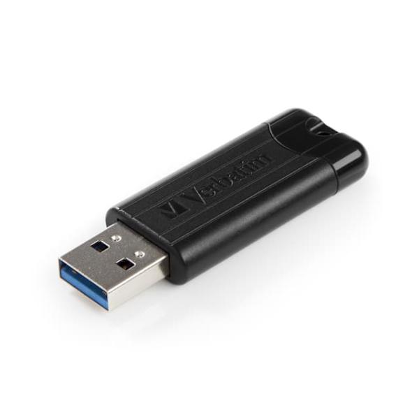 PinStripe USB 3.0 Drive 16GB Black Sort