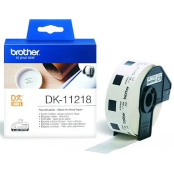 BROTHER P-Touch DK-11218 die-cut round label 24x24mm 1000 labels