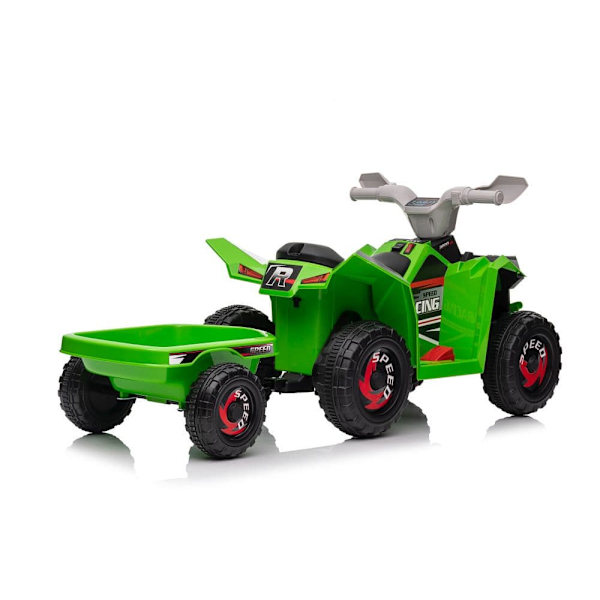 XMX630T Green Battery Quad Bike With Trailer