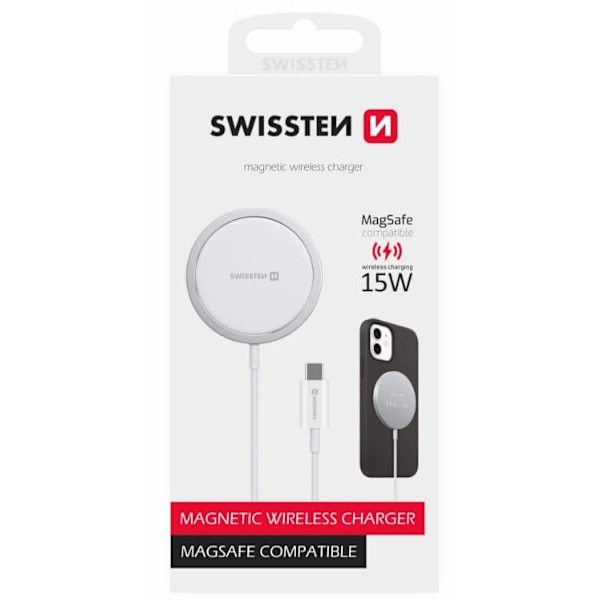 Swissten MagStick bezdrátová nabíječka pro iPhone kompatibilní s MagSafe