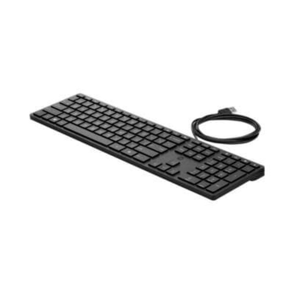 HP 320K USB Wired Keyboard - Black - US ENG Sort