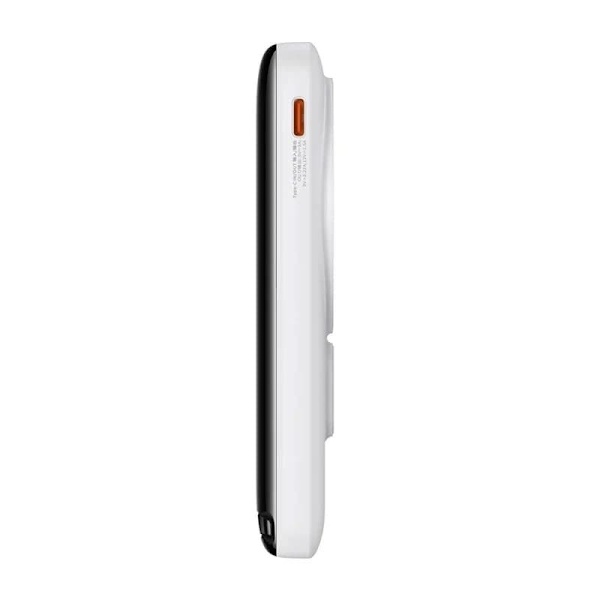Baseus Power Bank Magnetic Wireless charging (With Xiaobai Type-C to Type-C 60W(20V/3A) 0.5m) MagSafe 15W / PD 20W, 10000 mAh, White (PPCX000202)