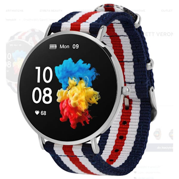 Garett Smartwatch Verona Silver Marina AMOLED / Bluetooth / IP67 / GPS / SMS