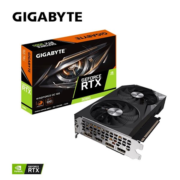 Gigabyte RTX 3060 Windforce OC 12G NVIDIA GeForce RTX 3060 12 GB GDDR6