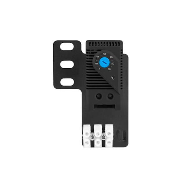 Lanberg Closed-loop thermostat 10A for rack cabinets with 19" ear and terminal block, black | Lanberg
