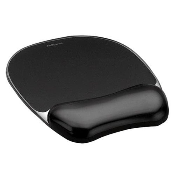 Fellowes CRYSTAL mouse and wrist pad gel, black