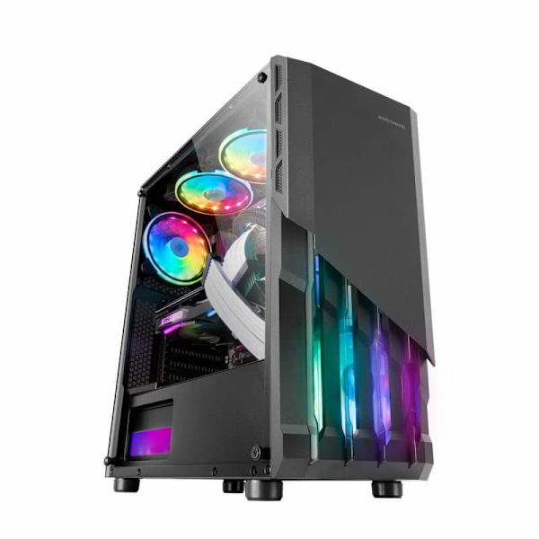 Mars Gaming MC-X2 Computer case ATX / Steel Front / FRGB 2x FAN / Windows musta