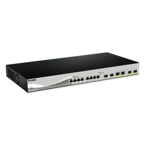 D-Link DXS-1210-12SC/E network switch Managed L2 10G Ethernet (100/1000/10000) 1U Black, Silver Sort, Sølv