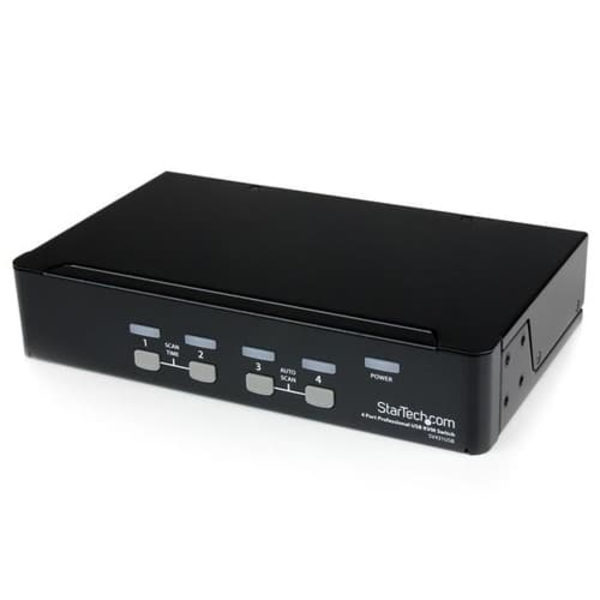 4 PORT VGA USB KVM SWITCH/IN Sort