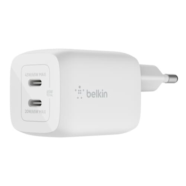 BELKIN 65W DUAL USB C GAN/CHARGER UNIVERSAL Vit