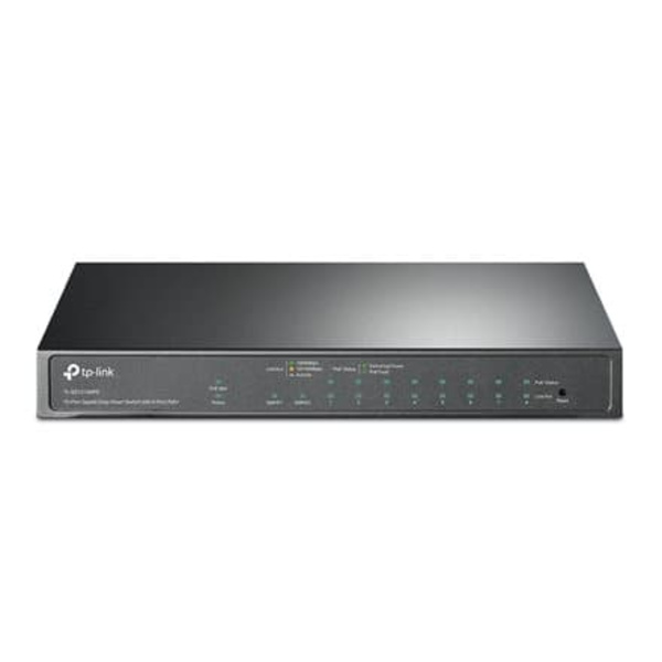 TP-LINK | 10-Port Gigabit Easy Smart Switch with 8-Port PoE+ | TL-SG1210MPE | Web managed | Desktop | Power supply type External | 60 month(s) Svart