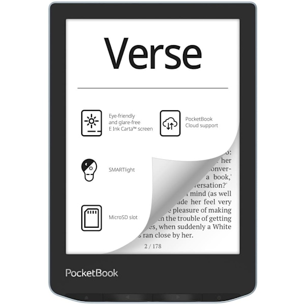 PocketBook e-reader Verse 6" 8GB, bright blue Sort, Blå