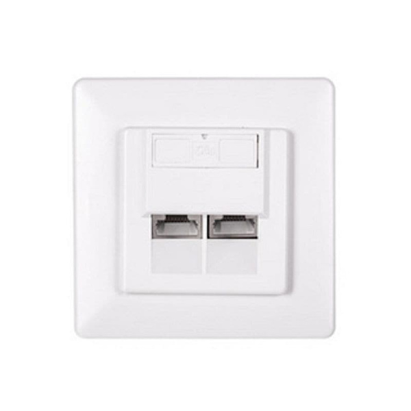 NETRACK 106-34 complete flush-mounted outlet 2xRJ45 8p8c FTP Cat6