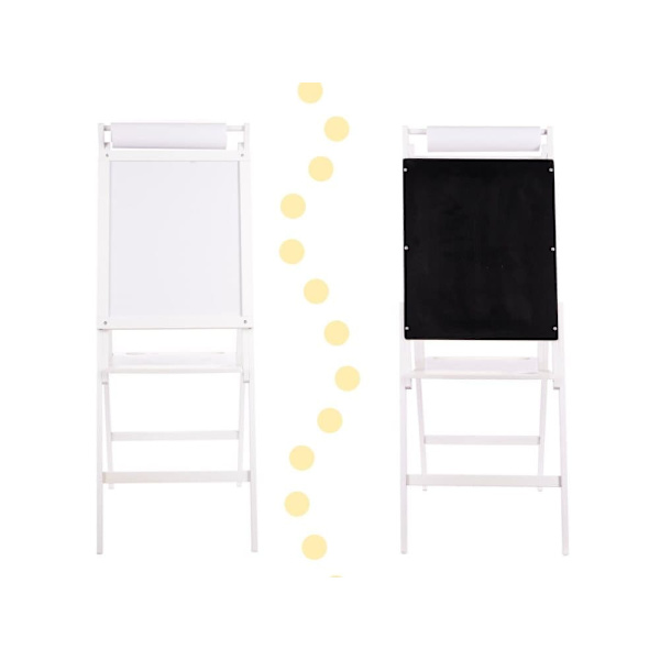 RoGer XXL Two-sided Chalk and Magnetic Wooden Board + Educational accessories