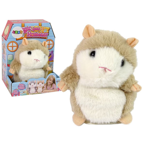 Interactive Talking Hamster Brown Plush Repeating Words