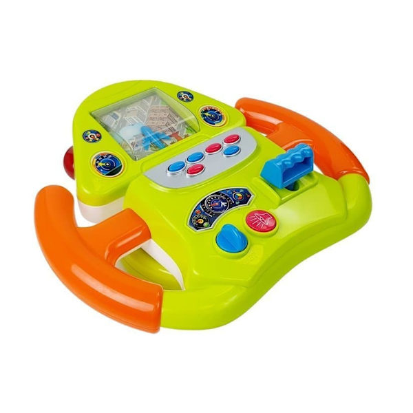 Interactive Flight Simulator Steering Wheel Sound Light Effects