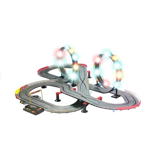 Racing Track 2 Cars Controllers Loop Lights Slot Cars