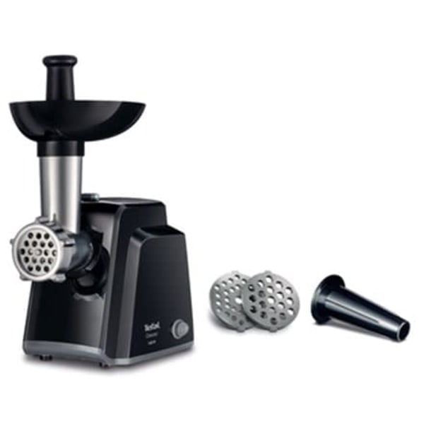 TEFAL | Meat mincer | NE105838 | Black | 1400 W | Number of speeds 1 | Throughput (kg/min) 1.7 | The set includes 3 stainless steel sieves for medium