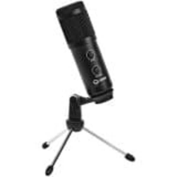 LORGAR Soner 313, Gaming Microphones, Black, USB condenser microphone with Volume Knob & Echo Kob, including 1x Microphone, 1 x 2.5M USB Cable, 1 x Tr