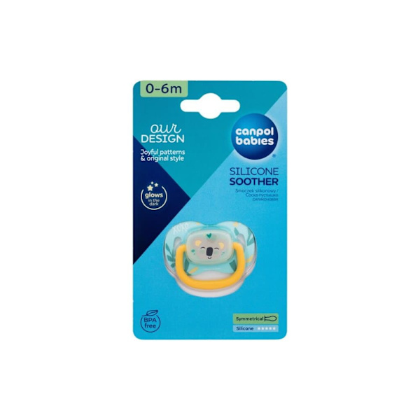 CANPOL BABIES Silicone Symmetrical Soother 0-6M, EXOTIC (koala), 34/920_koal