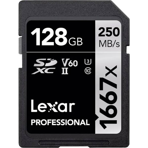 Lexar memory card SDXC 128GB Professional 1667x UHS-II U3 V60