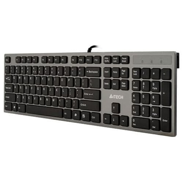 A4Tech KV-300H keyboard USB QWERTY Black, Grey Sort, Grå