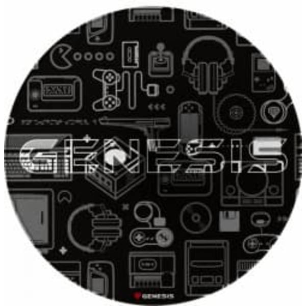 GENESIS Tellur 300 Round Gear Protective Floor Mat, 100cm, Black | Genesis Protective Floor Mat Tellur 300 Round Gear Polyester | Floor Mat | Multicol