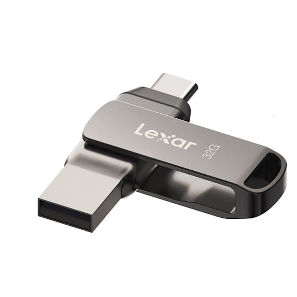 Lexar | 2-in-1 Flash Drive up to 100MB/s read | JumpDrive Dual Drive D400 | 32 GB | Type-C and Type-A USB 3.1 | Grey