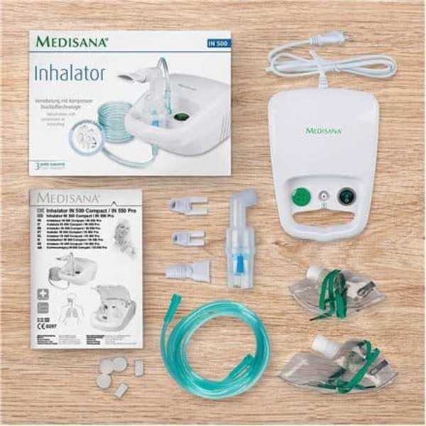 Medisana | Inhalator | IN 500 | Nebulisation with compressed air technology. Extra long hose – 2 m.