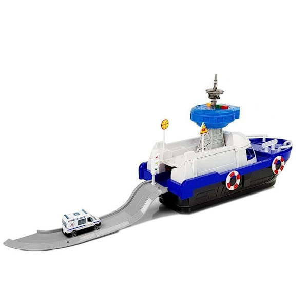 Police Transport Boat with cars, sounds and lights