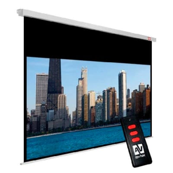 Avtek Business Electric 240 projection screen 16:10 Sort, Hvid