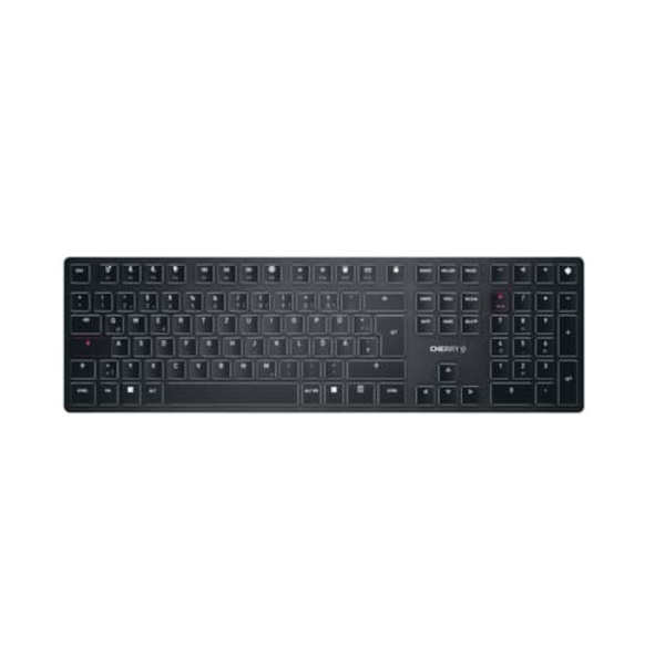 CHERRY KW X ULP keyboard Universal USB + RF Wireless + Bluetooth QWERTZ German Black Sort